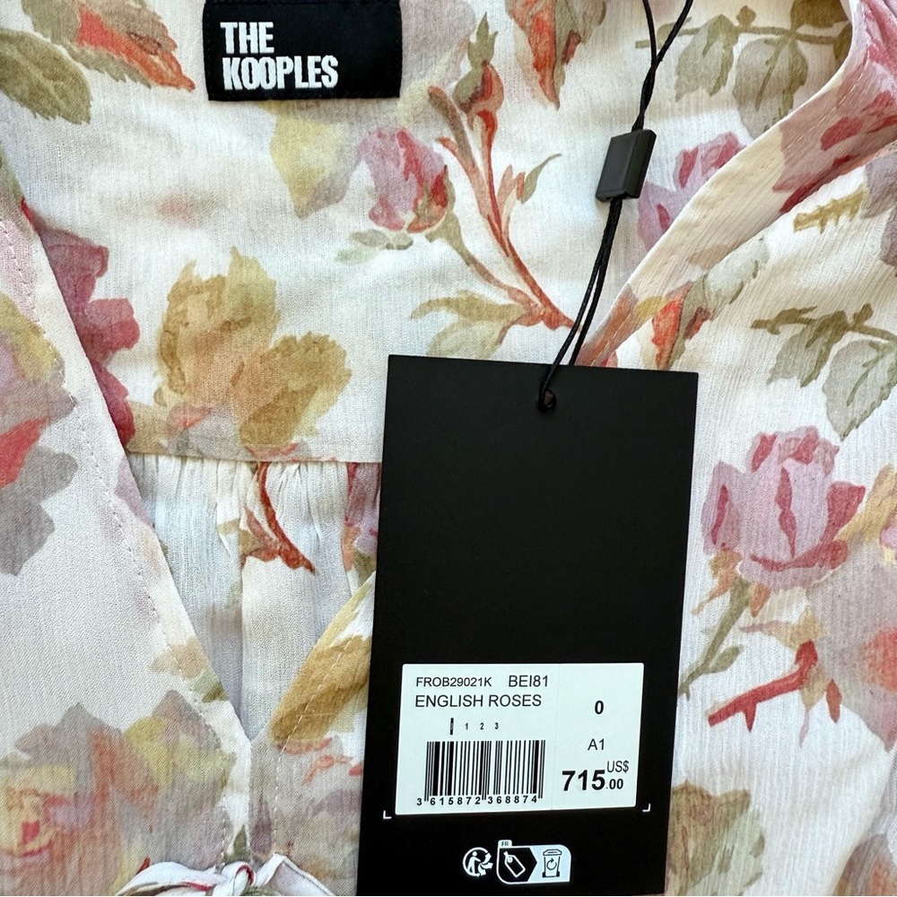 NWT!!! The Kooples women maxi silk dress size 0 or S Retail 715$ - Picture 6 of 11